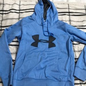 Blue and grey under armor sweatshirt